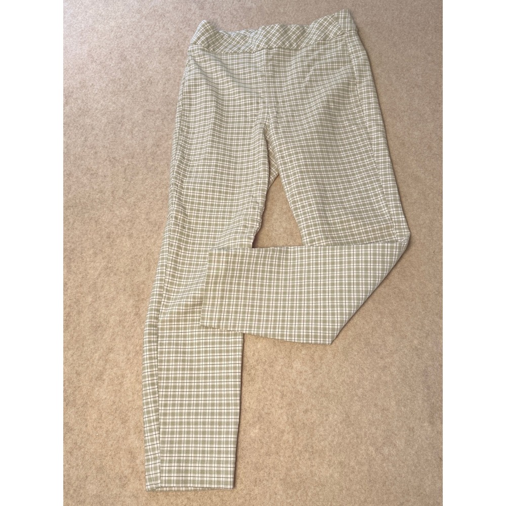 Jules & Leopold Womens Small Green Plaid Pull On Slim Leg Career Pants S/P